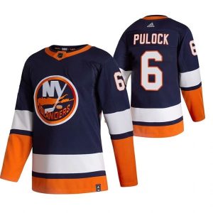 New York Islanders Trikot Ryan Pulock 6 2022 Reverse Retro Blau Authentic